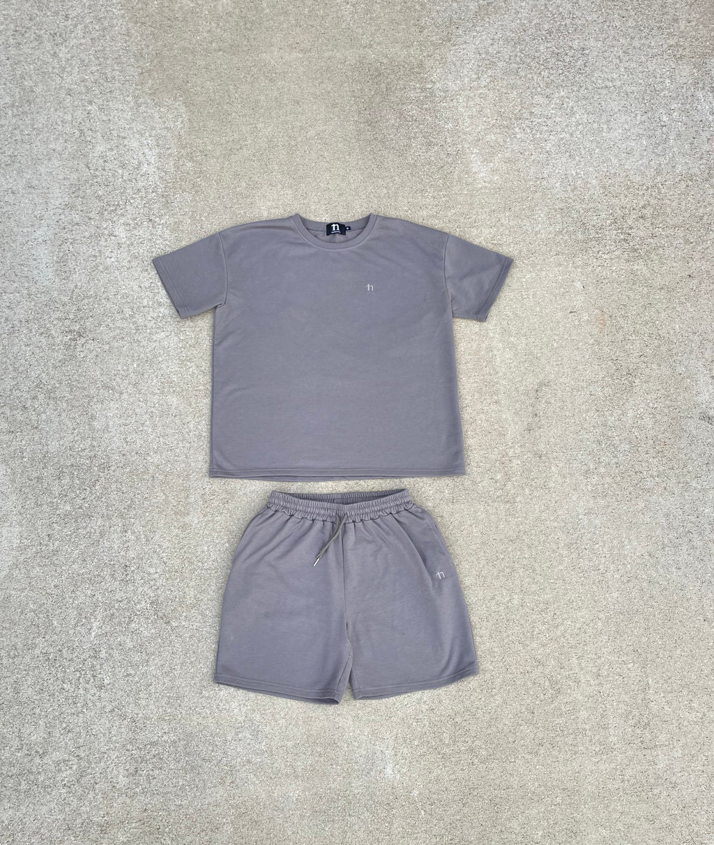 Light Gray T-Shirt Set