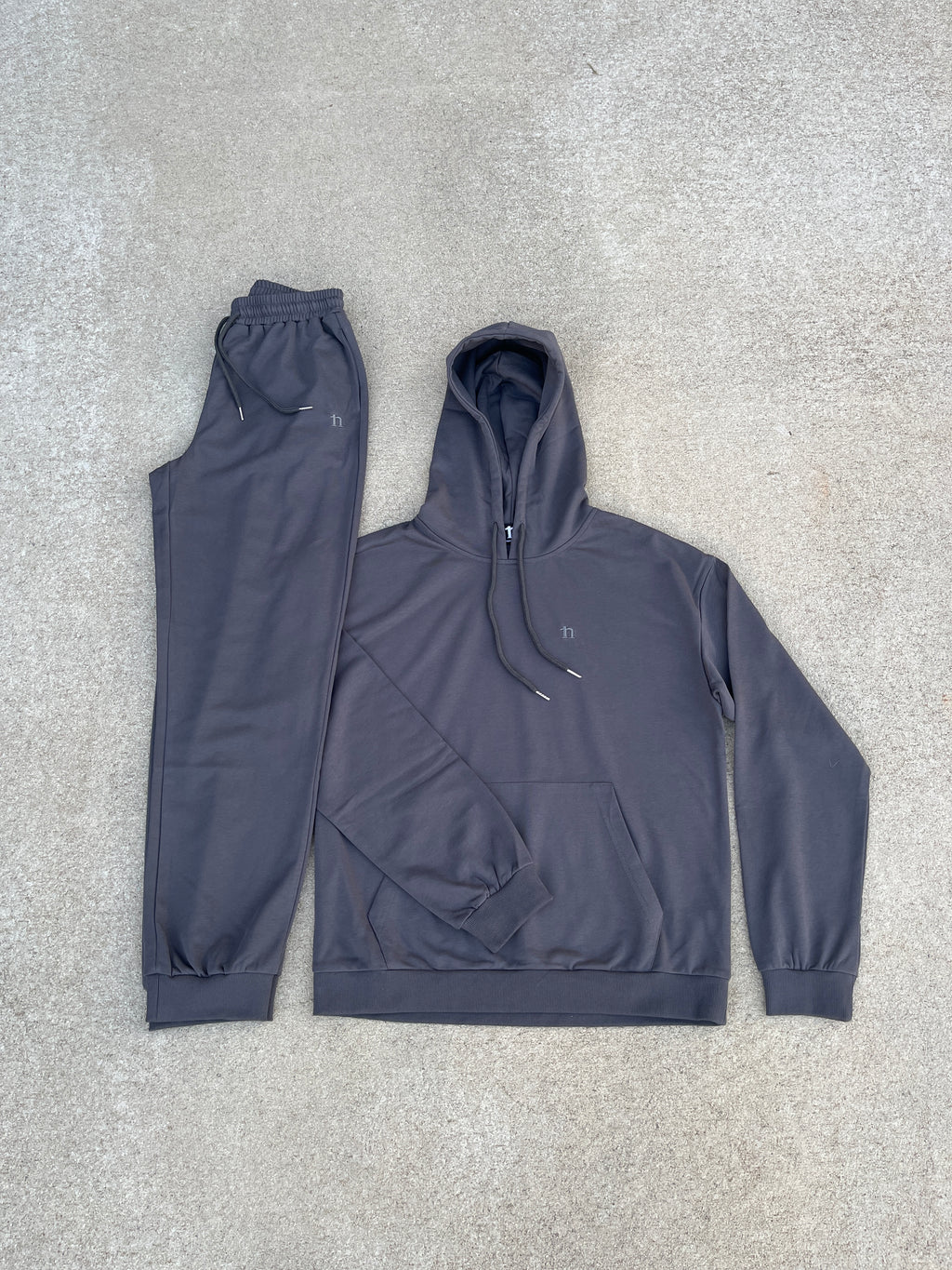 Dark Gray Hoodie Set