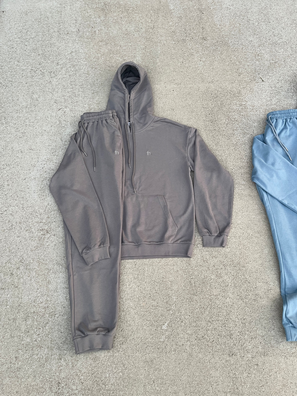 Light Gray Hoodie Set